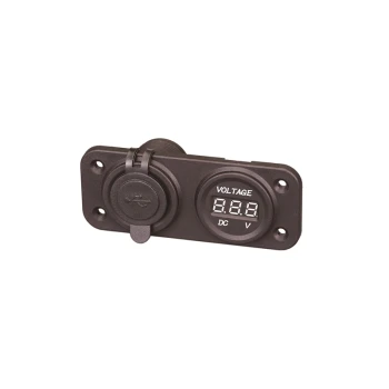 PANEL WITH USB SOCKET AND VOLTMETER