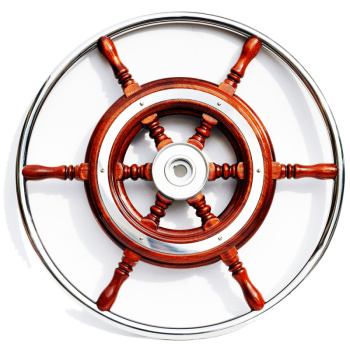 MAHOGANY STEERING WHEEL Ø MM. 550
