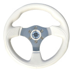WHITE T12 STEERING WHEEL MM.300