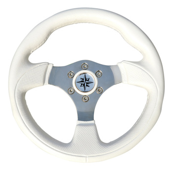 WHITE T12 STEERING WHEEL MM.300