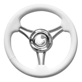 WHITE T22 STEERING WHEEL MM.350