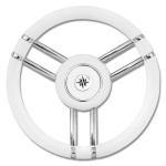 WHITE T27 STEERING WHEEL Ø MM.350