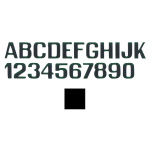 BLACK LETTERS AND NUMBERS MM.100