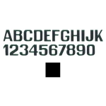 BLACK LETTERS AND NUMBERS MM.150