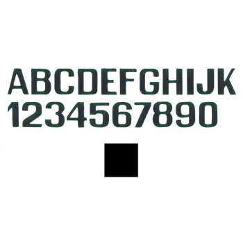 BLACK LETTERS AND NUMBERS MM.150