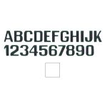WHITE LETTERS AND NUMBERS MM.200