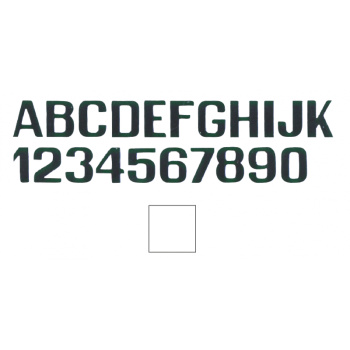 WHITE LETTERS AND NUMBERS MM.200