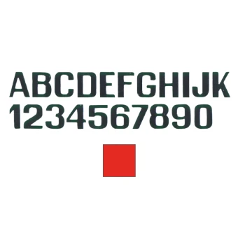RED LETTERS AND NUMBERS MM.100