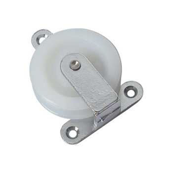 PULLEY CHEEK IN NYLON AND CHROMED BRASS