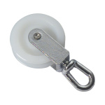 PULLEY WITH EYE IN NYLON AND CHROMED BRASS
