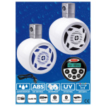 Rádio Bluetooth c/ Par de Colunas Wake Tower - 180W