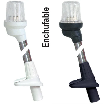 Luz de Mastro Branca de Encaixar - Carcaça Preta - 130cm