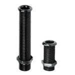 Passa cascos com flange 7/8'', 62nmm comprimento, preto