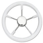 Volante - 5 Raios INOX - D.40cm - Branco