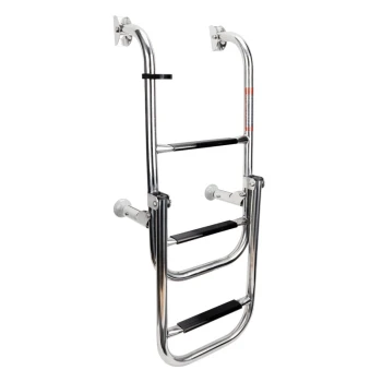 Escada dobrável, 1+2 degraus, Inox 316, 90°, C810xL280mm