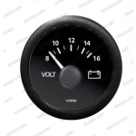 Voltimetro VDO preto 18-32V, 52mm