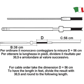 Cabo Direção Reforçado Ultraflex - M66 - 16 Pés