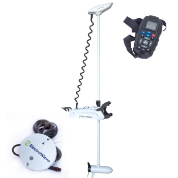 Motor Electrico Electrowave 80lb, 24v e 80" (200cm) com base de libertacão rápida e sensor de rumo de alta precisão