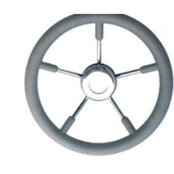 Volante em Inox D. 32.5 -Prof.60mm - 5 Raios - Cinza
