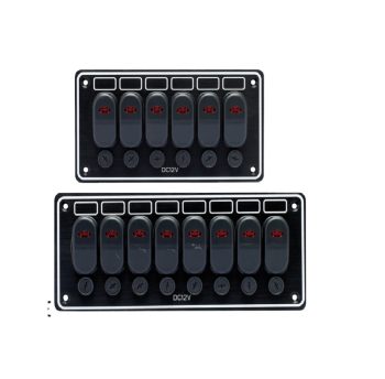 PAINEL DE INTERRUPTORES ELÉTRICOS DE LED 6 5x15A + 1x5A c-190l-95