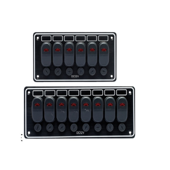 PAINEL DE INTERRUPTORES ELÉTRICOS DE LED 6 5x15A + 1x5A c-190l-95