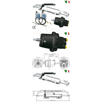 Conjunto de Direção Hidráulica ULTRAFLEX NAUTECH para Motores de POPA até 300 HP c/ Mangueira Hidráulica 9 metros