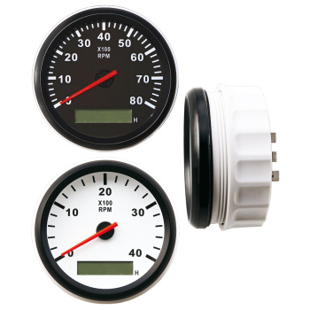 Tacometro Universal com conta-horas, 4000rpm, preto