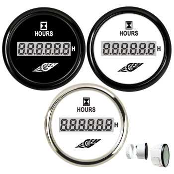 Conta Horas Digital Branco
