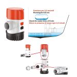 BOMBA DE PORÃO SUBMERSÍVEL AUTOMÁTICA DESMONT L 600GPH 12V