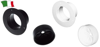 FALANGE PARA TUBO ASPIRAL PRETO - Ø70mm