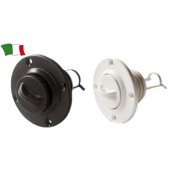 Bueira Redonda Plástico com 4 Furos p/fixação  - Preto