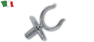 Forqueta remos, latao cromado, 58mm int.