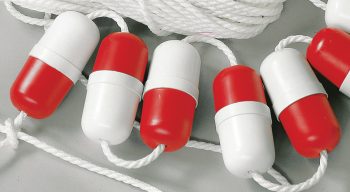 Flutuador de Sinalização - Branco/Vermelho - 140x60mm