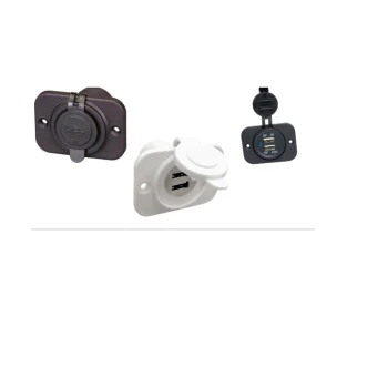 Ficha de USB Dupla - Branco
