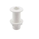 Suporte para passagem de casco. Flange, roscado 1'', C.87mm, branco