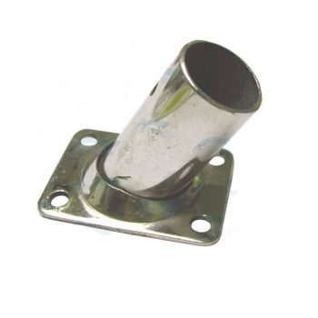 Terminal Corrimão - 60º - Ø25mm - Inox - Base Rentangular 56X42mm
