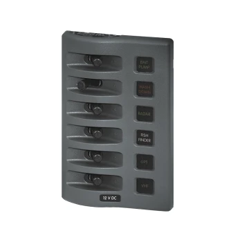 4306 - Painel de Fusíveis WeatherDeck à Prova de Água IP67 - 12VD 6 Fusíveis - Cinza
