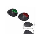 Conjunto de Luzes de Navegação LED - Bombordo e Estibordo - Carcaça Preta - 12V - IP66
