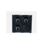 Painel Elétrico 12V 3 Interruptores + Isqueiro