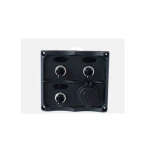 Painel Elétrico 12V 3 Interruptores + Isqueiro