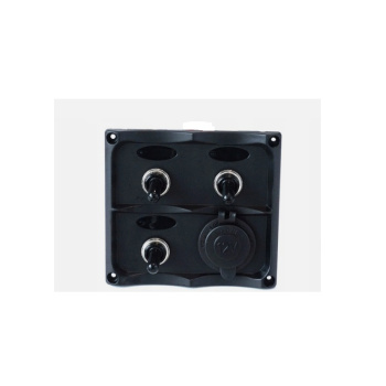 Painel Elétrico 12V 3 Interruptores + Isqueiro