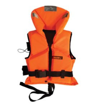 Colete salva-vidas LALIZAS, 100N, ISO, adulto, 70-90kg, laranja fluorescente