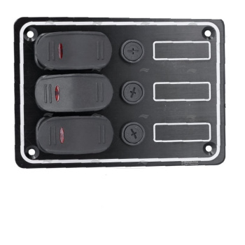 PAINEL ELÉTRICO 3 BOTÕES 3-3 / 4 "PRETO