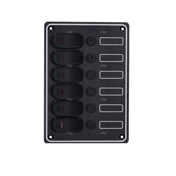 PAINEL ELÉTRICO 6 BOTÕES 5-1 / 4 "PRETO