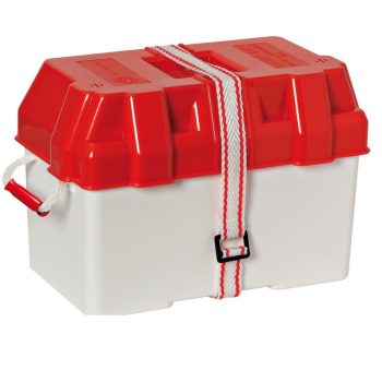 Caixa de bateria branca/vermelha moplen 100 A